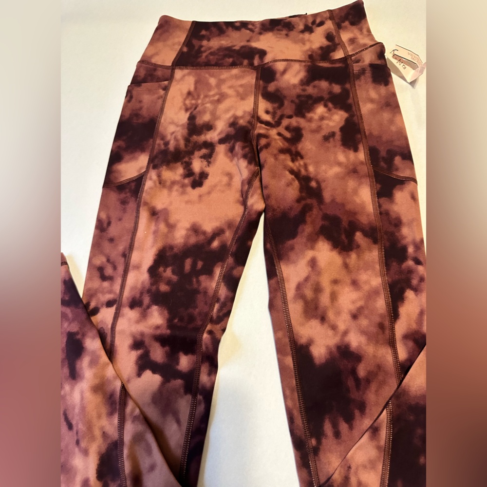 Victoria's Secret Brown/Red Acid Wash Leggings